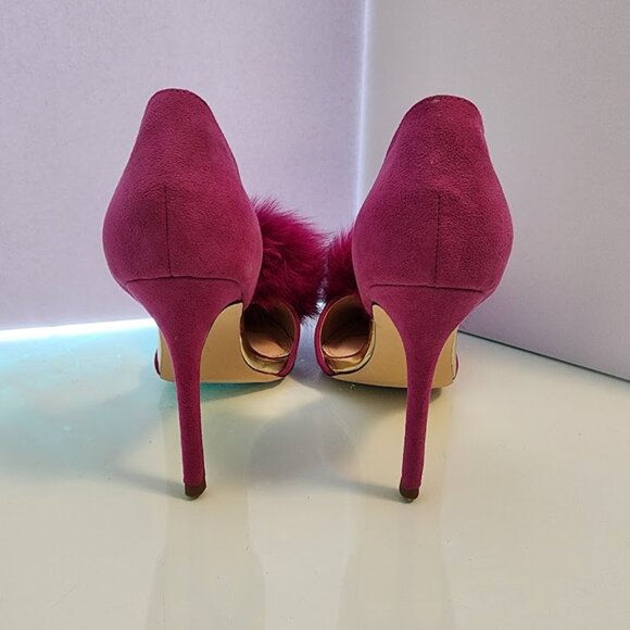 Liliana Purple Stiletto Heels with Pom pom - Picture 5 of 8